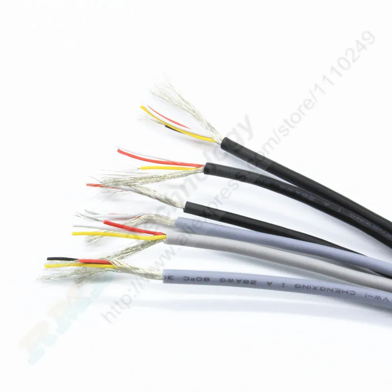 2 3 4 жильный экранированный провод UL 2547 28AWG 5 метров 16 футов 1 канальный кабель