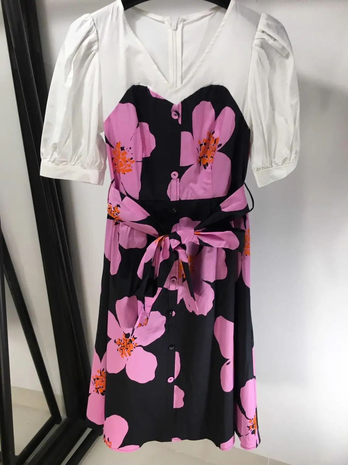 

2019 summer new female upper body was thin design big fashion print dress 0706