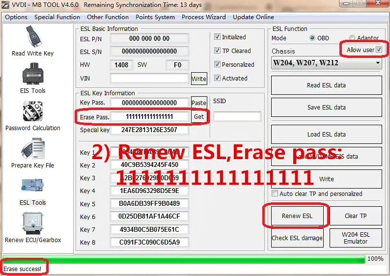 Эмулятор RIOOAK ELV ESL NEC Стандартный чип для Mercedes Benz W204 W207 W212 ELV|Ключ от авто| |