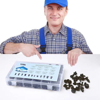

240pcs Car Nylon Push Type Retainer Fasteners Kit 12 Sizes Push Pin Rivets For Isuzu Ascender Mu-7 Mu-X Vehicross