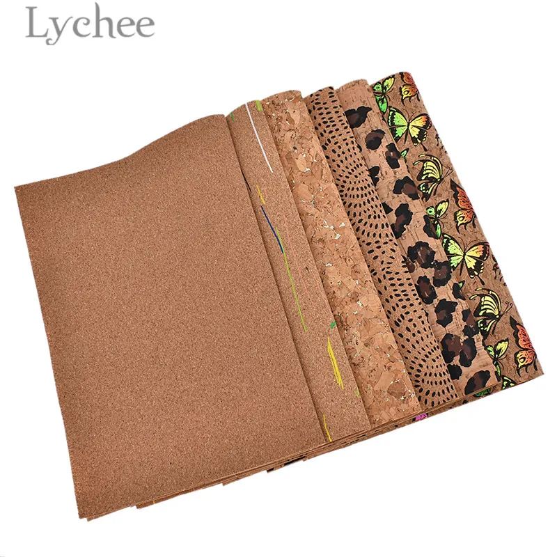 

Chzimade 29x21cm A4 Vintage Soft Cork Fabric For Garment Handbag High Quality Synthetic Leather DIY Sewing Materials