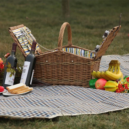 New Arrival Fashion Vintage wicker rattan personalized picnic baskets