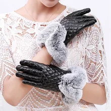 Женские перчатки, женские зимние варежки, Женские клетчатые перчатки, Элегантные Перчатки на запястье, зимние теплые варежки с сенсорным экраном для женщин, Luva