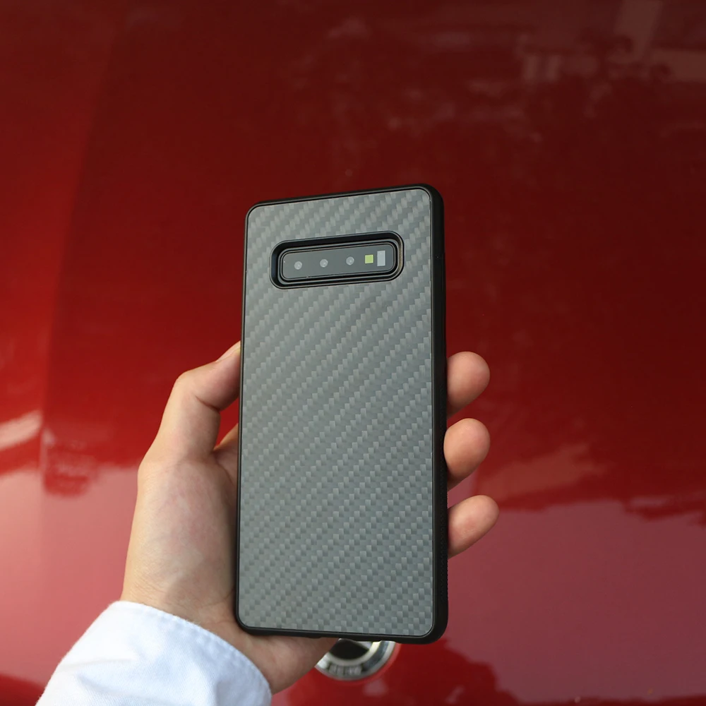 Чехол для Samsung Galaxy S10 Plus задняя крышка из настоящего углеродного волокна S10e
