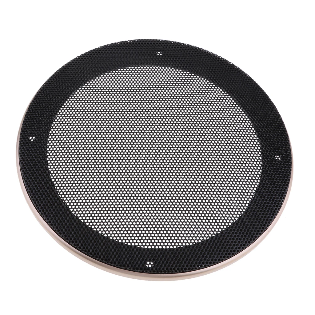 

6.5Inch Speaker Grills Cover Case with 4 pcs Screws for Speaker Mounting Home Audio DIY -188mm Outer Diameter Champagne