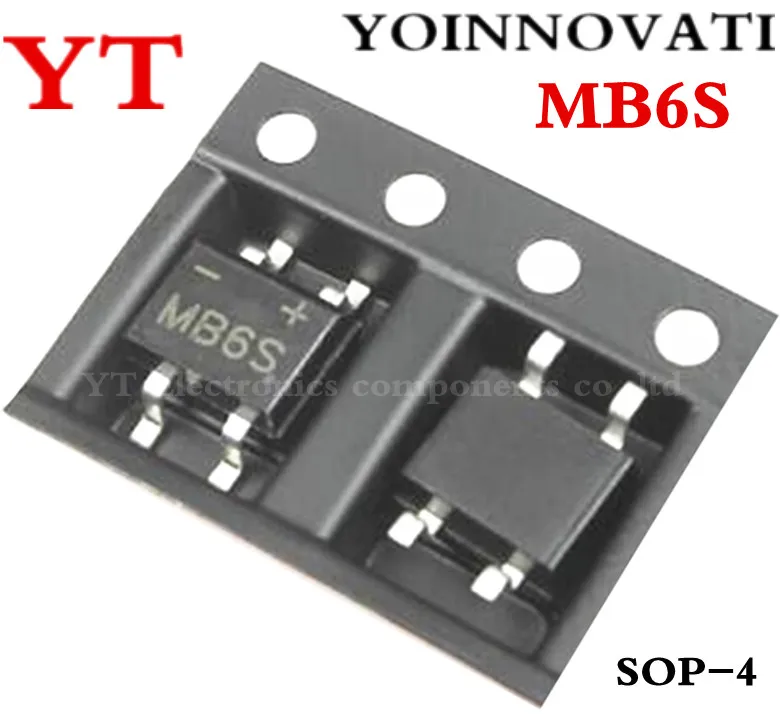 3000 шт./лот MB6S SOP4 IC RECT BRIDGE 0.5A 600V MBS-1 LED Rectifier выпрямитель | Электронные компоненты и