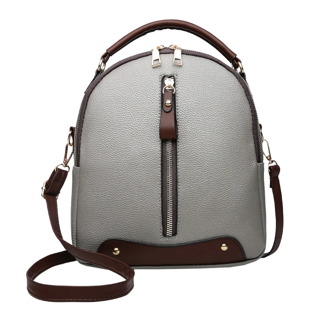 

Vintage Women Leather Handbags Travel School Shoulder Satchel Handbags Casual Daypack Rucksack Handbags Zipper Handbag Bag#30