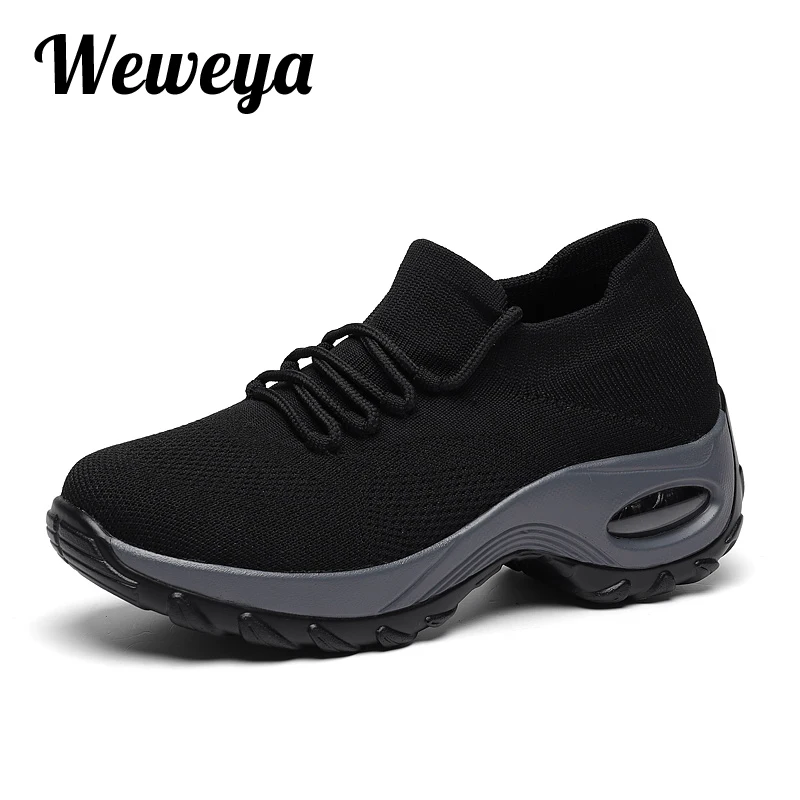 Женские осенне зимние ботинки Weweya женские на платформе полуботинки носки