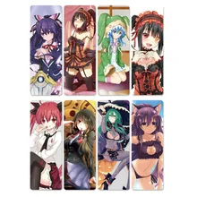 8 шт мультфильм Дата живой аниме комиксов закладки водонепроницаемый прозрачный ПВХ пластиковая Закладка красивые дети букмекеры