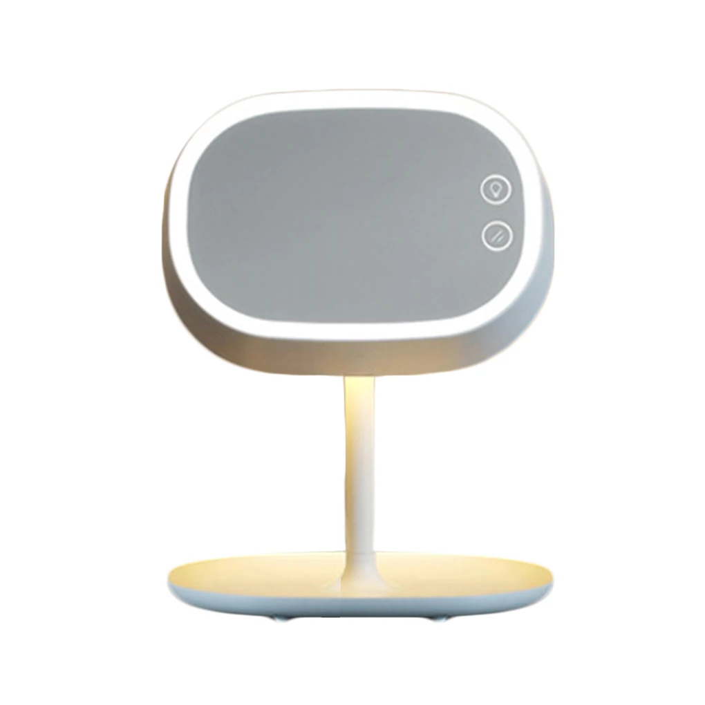 

Makeup Stand Mirror Rechargable LED Light Desktop Table Bed Lamp Decor Gift High quality