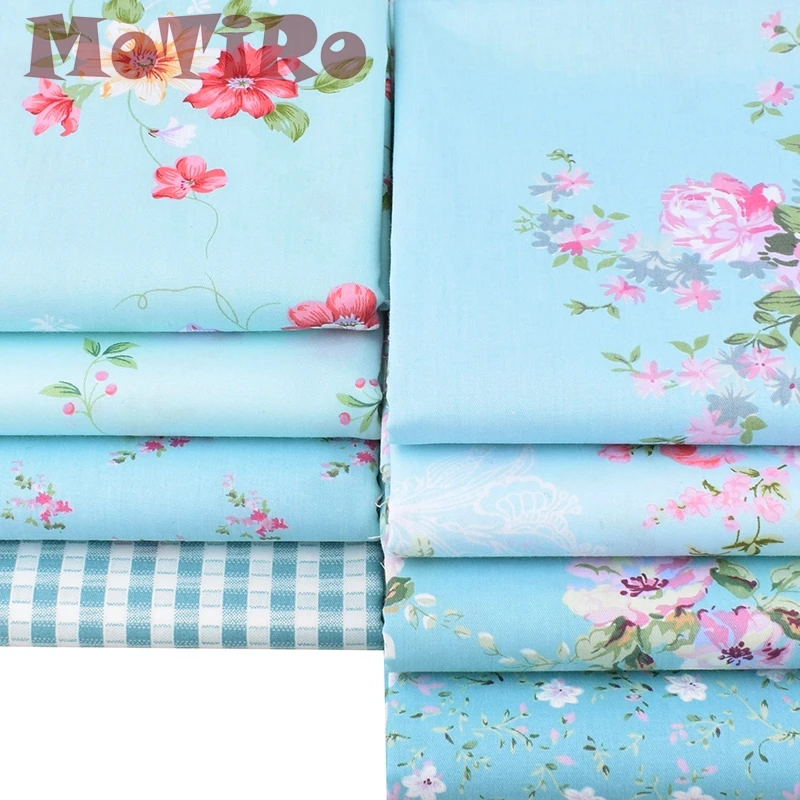 MoTiRo 100X160 см набивная саржевая хлопковая ткань розовый цветок на синем фоне для
