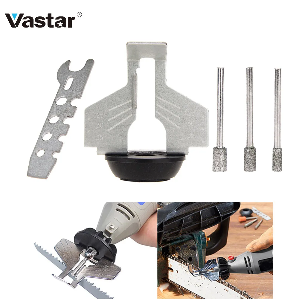 

Saw Sharpening Serrated Set Chain Tooth Grinding Tools Guide Drill Adapterl for Dremel Drill Rotary Accessories