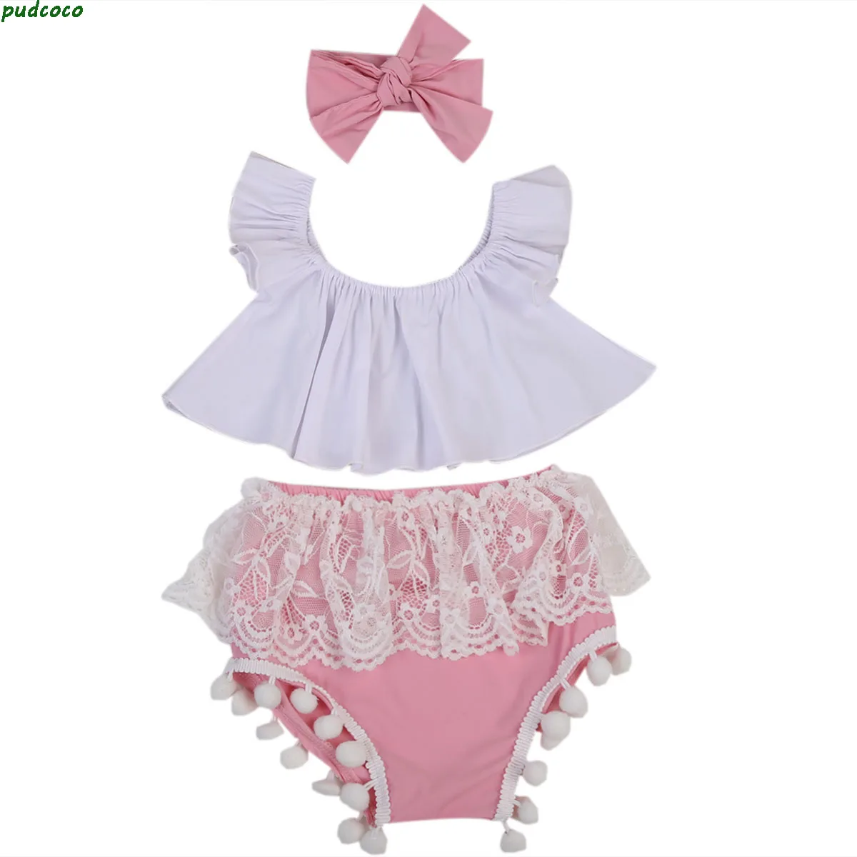 3PCS Summer Newborn Baby Girls Clothing Sets Toddler Infant Girls