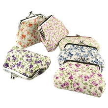 ABDB-Женский Ретро винтажный маленький кошелек с цветком, клатч