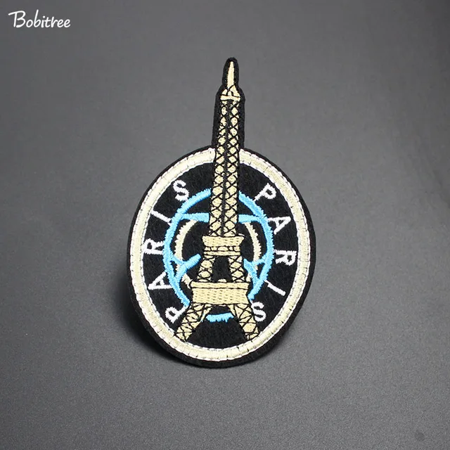 Toppa Ricamata Torre Eiffel Parigi - 8x6.4 Cm | Cucibile, Qualit&agrave; Militare