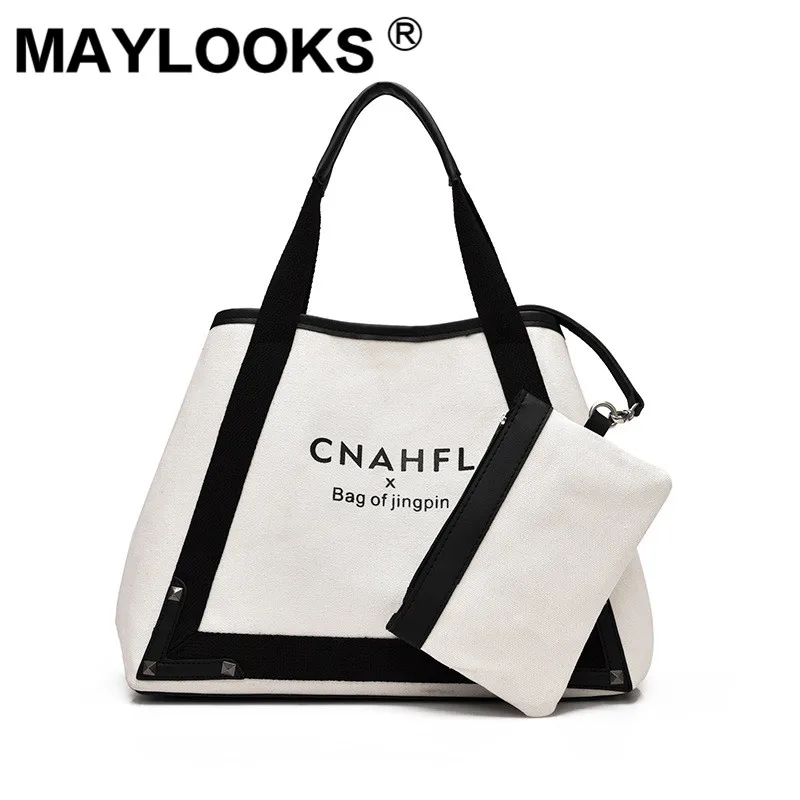 

2019 new women's handbag fashion Korean version of the mother bag shoulder canvas handbags M-AS666