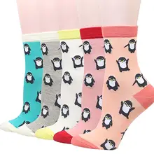 Epous Eu35-41, женские носки, Harajuku Skarpetki, милые Kawaii розовые носки с пингвинами, уличная одежда, зимние осенние носки, теплые носки Meias