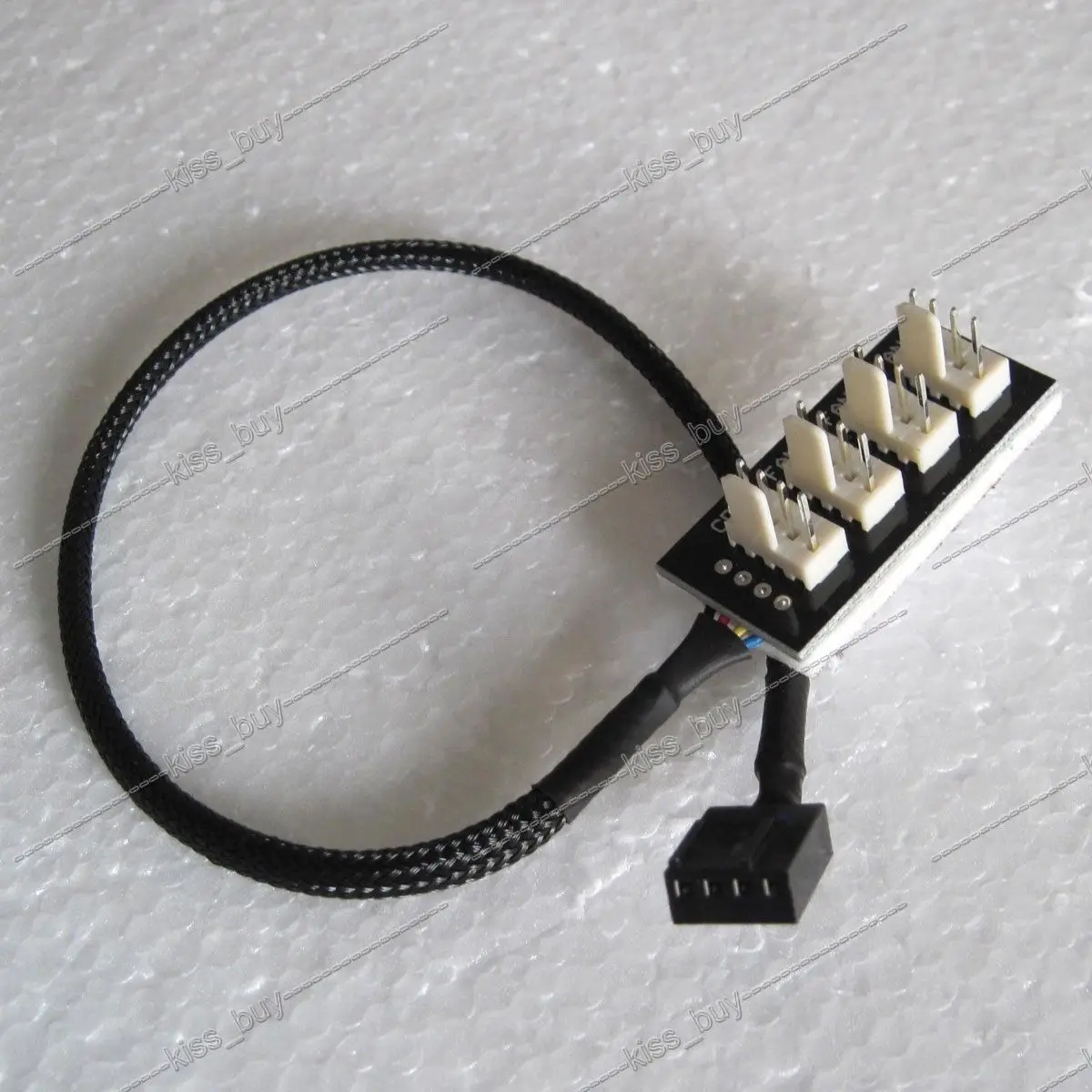 4p female to 4-Port male PC host case cpu Fan Hub cable for Multi Way PWM fan | Электронные компоненты и