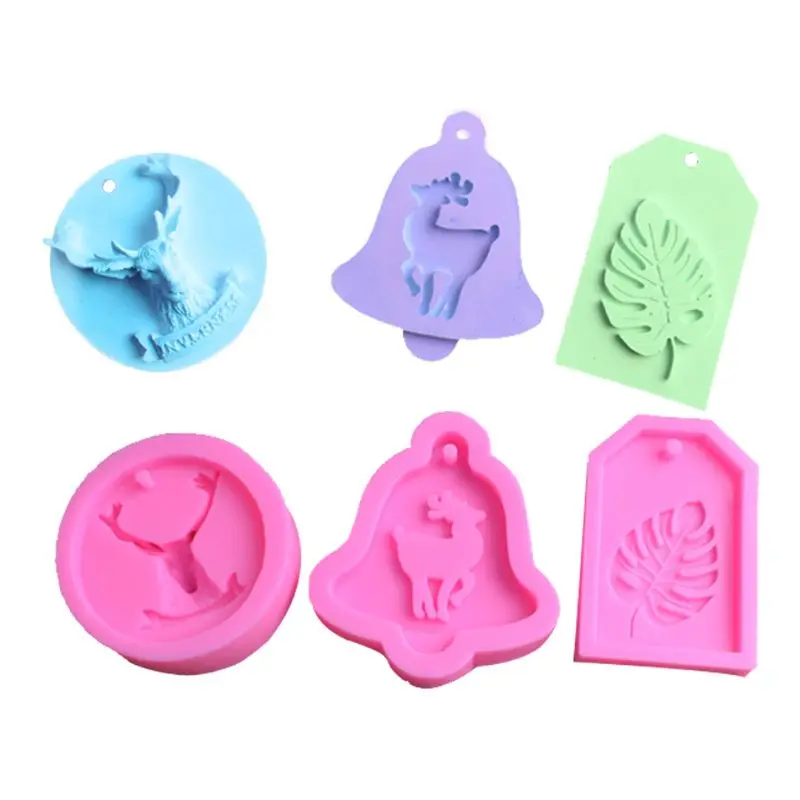 

Deer Leaf Pendant Keychain Soap Mold Resin Casing Craft Jewelry Making Tools