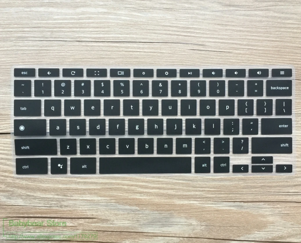 

For 12.3" Google Pixelbook Chromebook Silicone Keyboard Cover Touch-Screen Chromebook Keyboard Skin US Layout