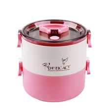 Несколько слоев японский стиль Bento Box нержавеющая сталь коробки для обедов школьников портативный пластик еда контейнер Китай