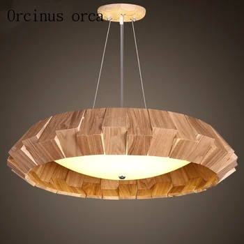 

Nordic minimalist modern led restaurant, chandelier creative personality office, solid wood bedroom, study room, bar Chandelier