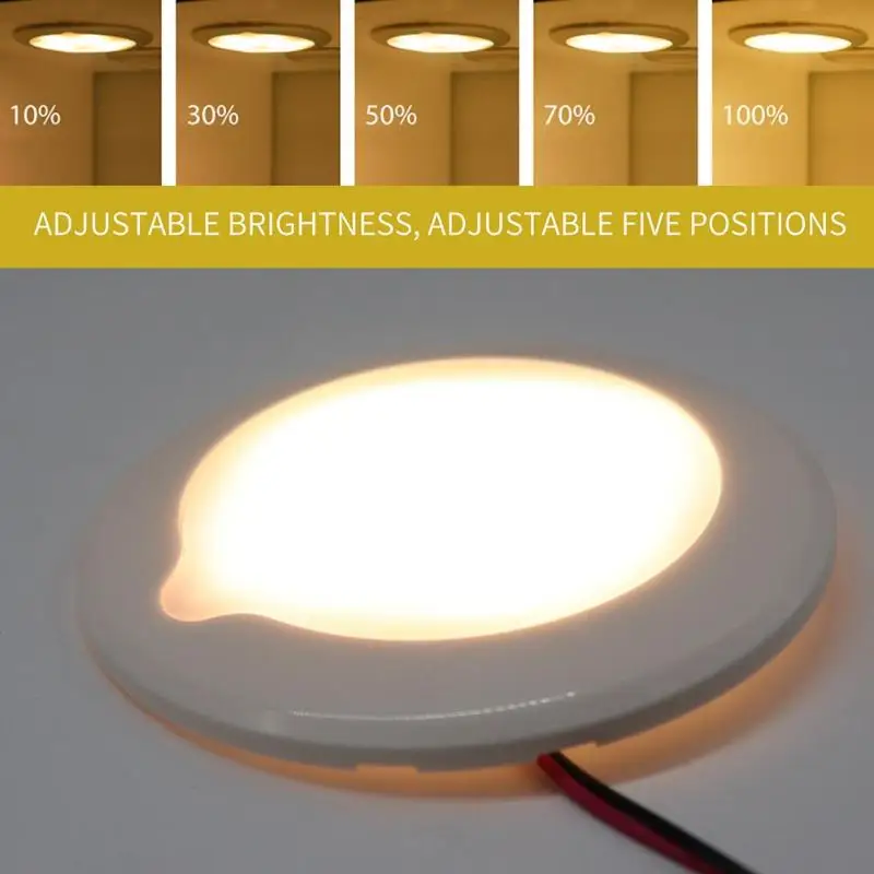

9-30V RC LEDTouch adjustable Luminosity Ceiling light for CarRoof Ceiling LED Panel Lamp IP67Marine InteriorLamp car Accessories