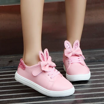 

Children's Girls Shoes Children's Sequins Girls Pu Leather Casual Shoes Princess Bow Outdoor Shoes