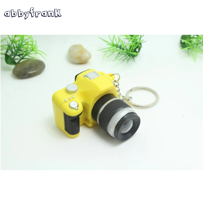 Abbyfrank Plastic Toy Camera Car Key Chains Kids Digital SLR Camera Toy LED Luminous Glowing