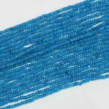 Natural lake blue jasper stone 2x4mm faceted abacus round loose beads diy jewelry 15″ B569