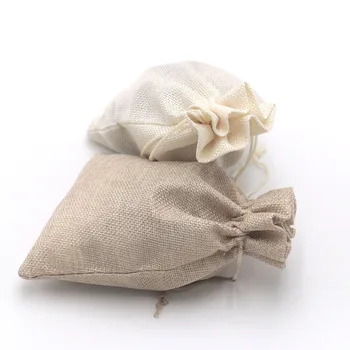 

Hot Sale Recyclable 13x18cm Dark Red Burlap Bag Jute Gunn Bags Drawstring Gift Sacks Wholesale