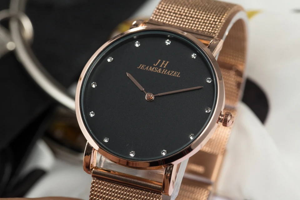 rose gold stainless steel watches 