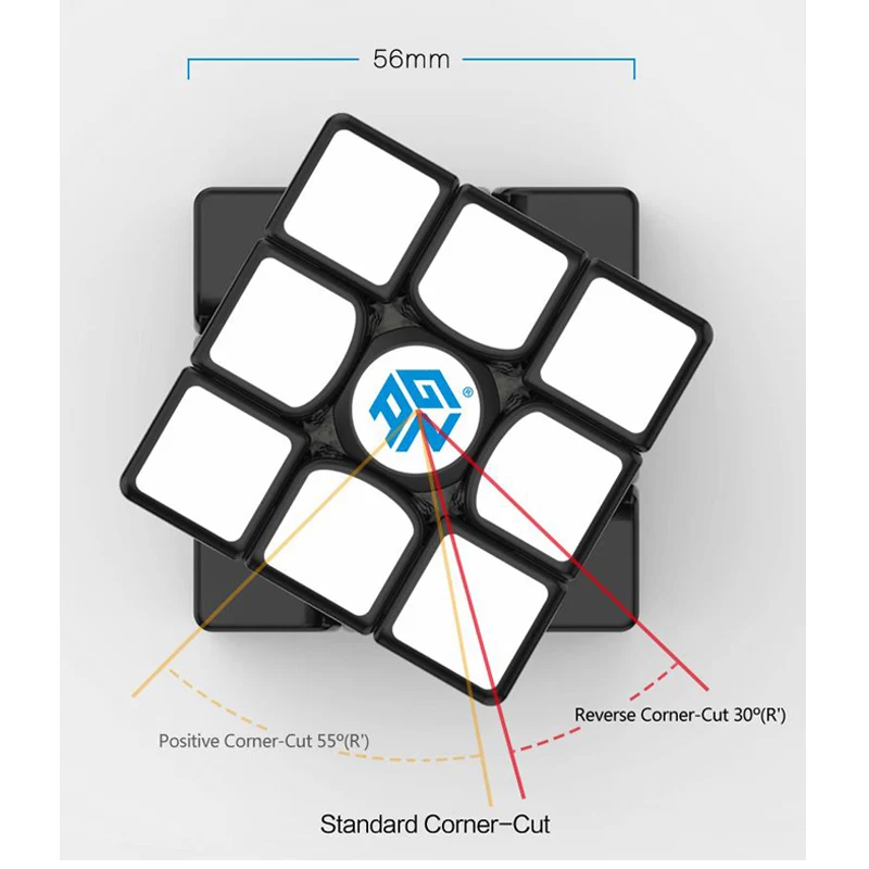 GAN 356 Air S Магнитная 3x3x3 56 мм скорость кубик рубика магнитный скорость магический куб профессиональная головоломка Образование белые кубики ABS игра взрослые дети для игрушек подарок кубик головоломка