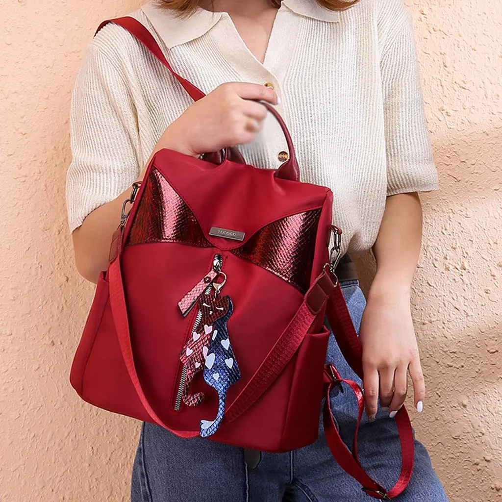 Aelicy, Женская Противоугонная Большая вместительная нейлоновая сумка, дизайнерский рюкзак для студентов, школьная сумка, модная одноцветная сумка на плечо, Mochila, Новинка