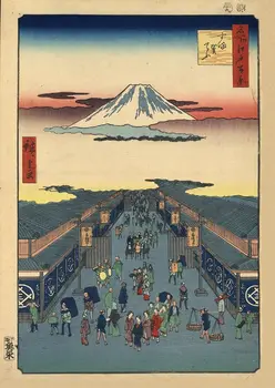 

Utagawa Ando Hiroshige: Suruga-cho SILK POSTER Decorative painting 24x36inch