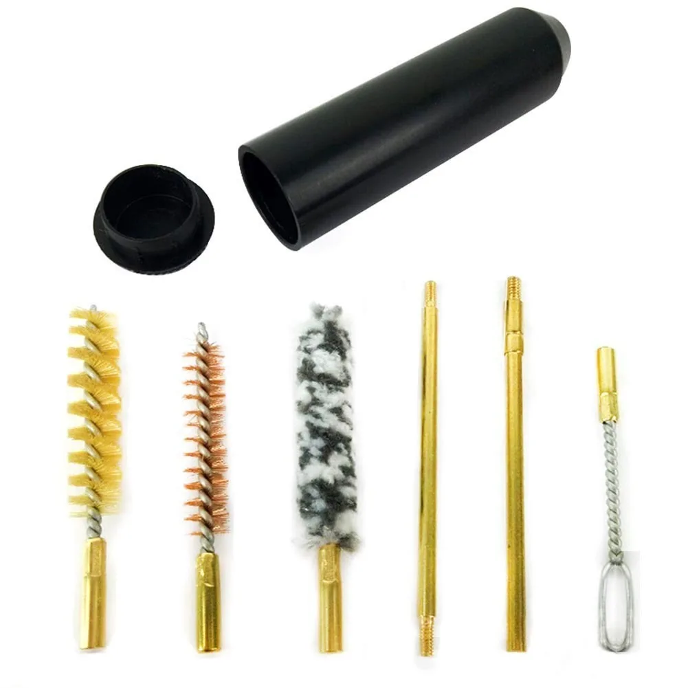7pcs/set Pistols 38/357/9mm Cleaning Kit Gun Rod Brush Professional Gun