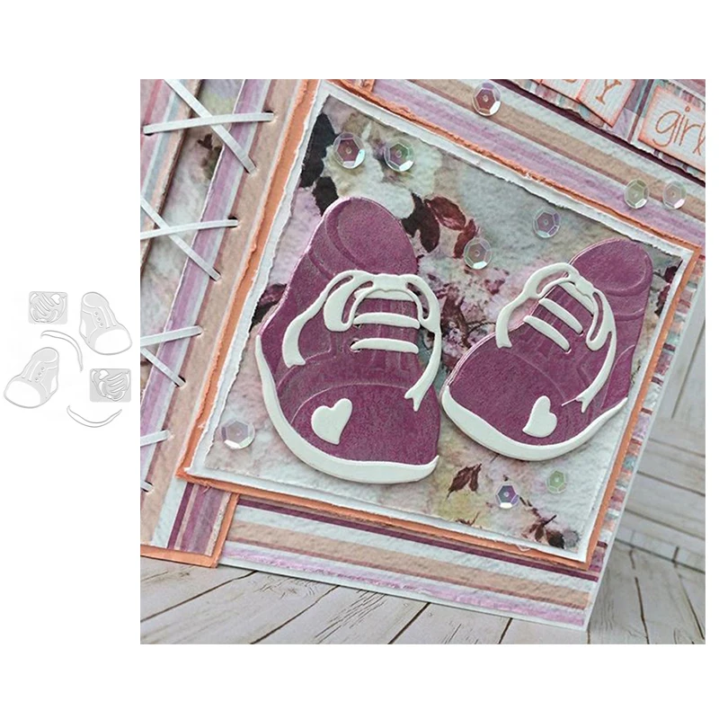 

Shoes Metal Cutting Dies for Scrapbooking Paper Craft Embossing Die Card Making Stencils New 2019