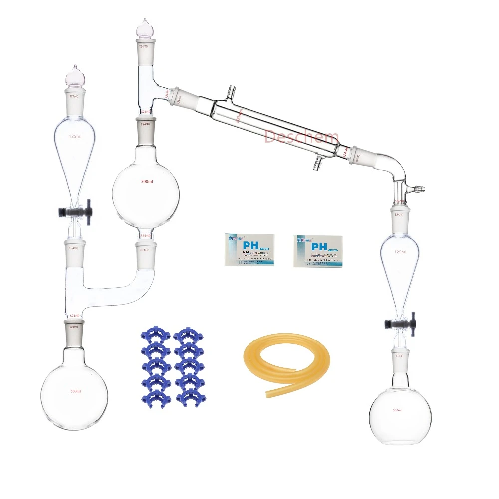 500ml 24 40 New Lab Steam Distillation Apparatus Essential Oil Extraction Kit Flask Aliexpress