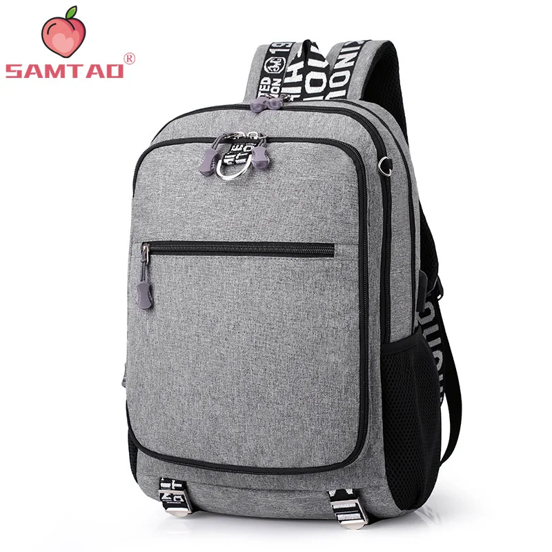 

Laptop Backpacks Causal Anti theft Men 15.6 inch 24L Schoolbag for Boys Business Travel Male Mochilas With USB Charging SAMTAO