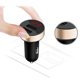 

Double USB Vehicle Multifunctional Mobile Phone Auto Car Charger One Tow Two Cigarette Lighting Converter Plug Car Fast Charging