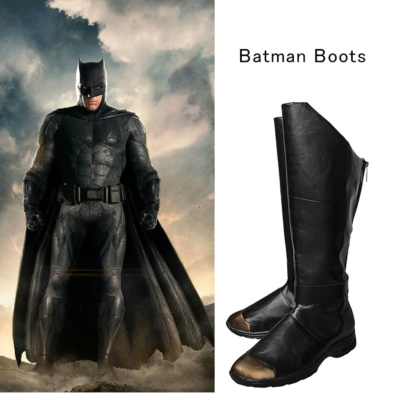Justice League Batman Cosplay Boots Bruce Wayne Shoes Batman v Superman Dawn Superhero Cosplay Black Leather Shoes Customized Justice League Batman Cosplay Boots Bruce Wayne Shoes Batman v Superman Dawn Superhero Cosplay Black Leather Shoes Customized