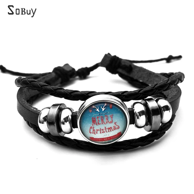 Mens bracelet boyfriend gift christmas xmas gifts for men Aliexpress.com : Buy Merry Christmas Men Women Children Christmas Gift Charm Bracelets Classic