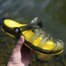 NEW Garden Flip Flops Water Shoes Men Quick Drying Summer Beach Aqua Slipper Lightweight Outdoor Sandals Jelly Sport Mules EVA