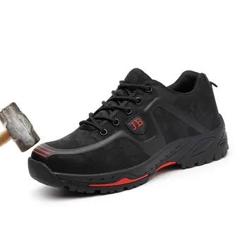 

work safety boot fashion safety shoes Men Outdoor Steel Toe Cap anti-puncture Boots Lightweight and breathable casual work shoes