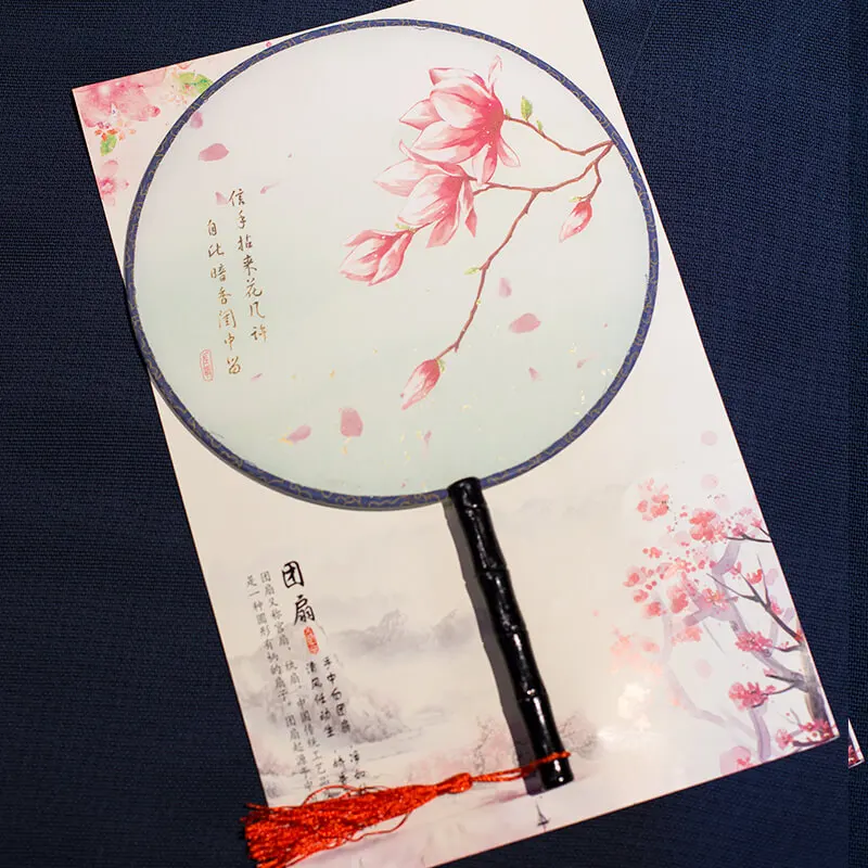 

Saim Ancient Style Silk Small Fan Girls Dance Fan Female Chinese Costume Classical Palace Fan Decorative Children-Fan Gift A-291