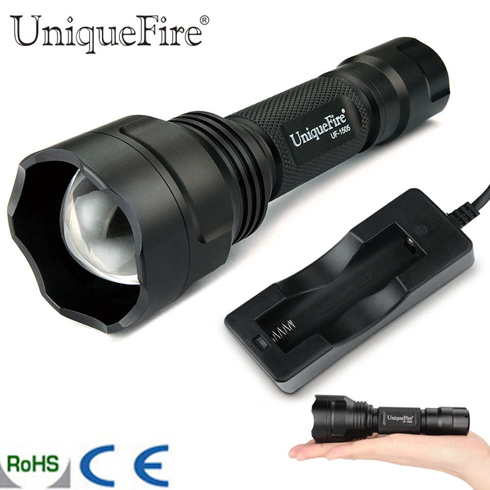 Uniquefire 1505 940NM IR Led Flashlight Infrared 38mm Convex Lens Torch