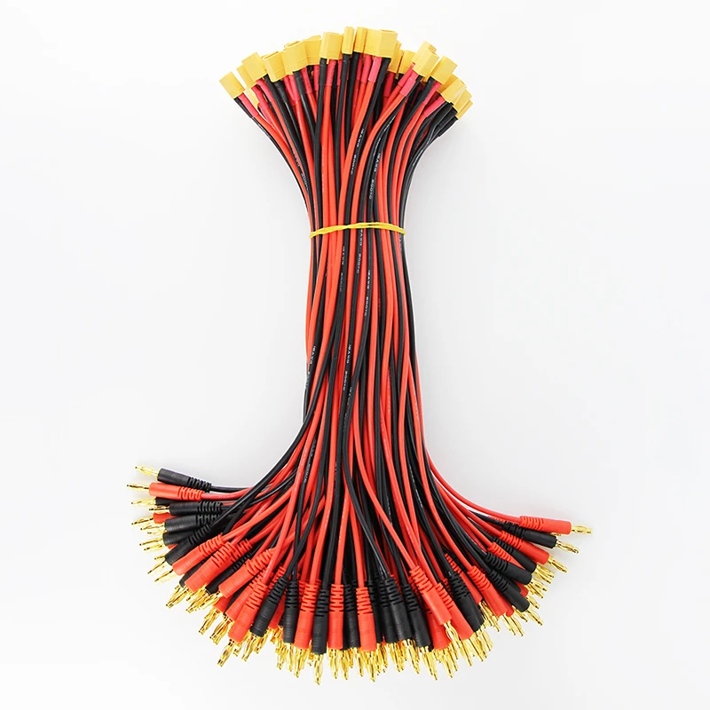 50pcs/100pcs XT30 to Banana Plug 4mm Battery Charger Cable 16 Gauge