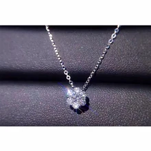 ANI 18K White Gold (AU750) Pendant Necklace Certified 0.35 Carat I/SI Natural Diamond Fine Jewelry Women Engagement Necklace