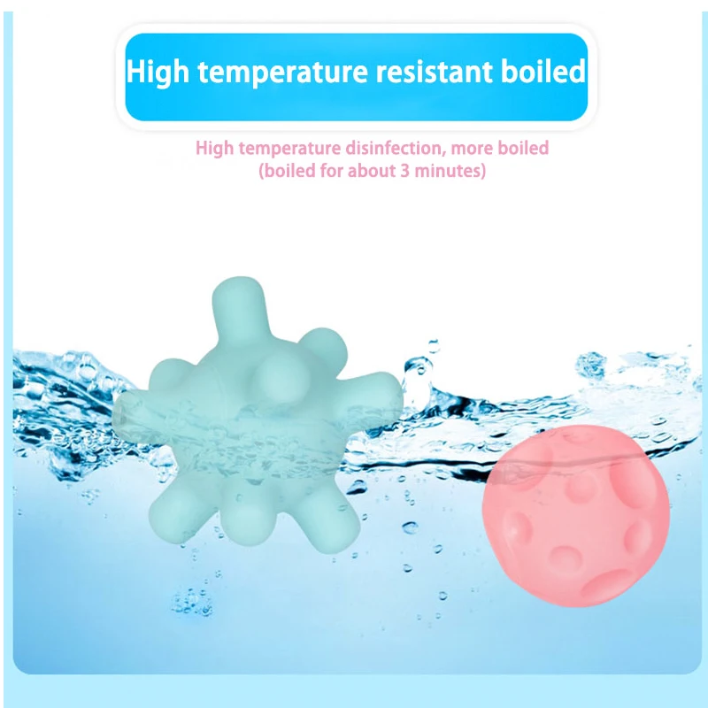 Best Infant Toys Early Education Puzzle Multi-Texture Soft Rubber Hand Ball 6 Sets Of Tactile Sensory Ma