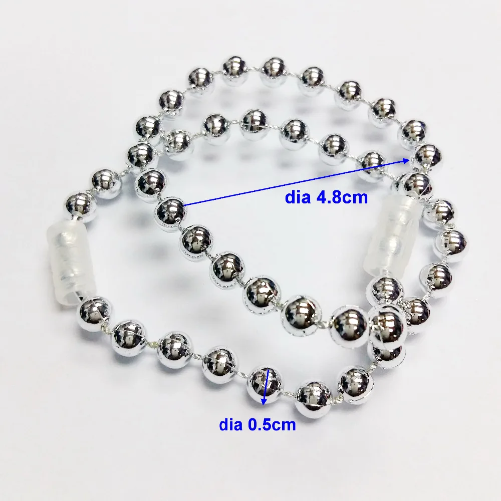 silver bead Bracelet 2.1g